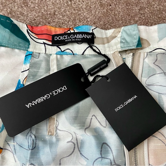 DOLCE & GABBANA Silk Knee Length Floral Skirt Size 42 - Picture 6 of 14